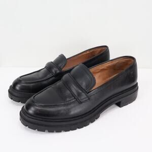 Madewell Bradley Lugsole Leather Loafer True Black Size 8.5